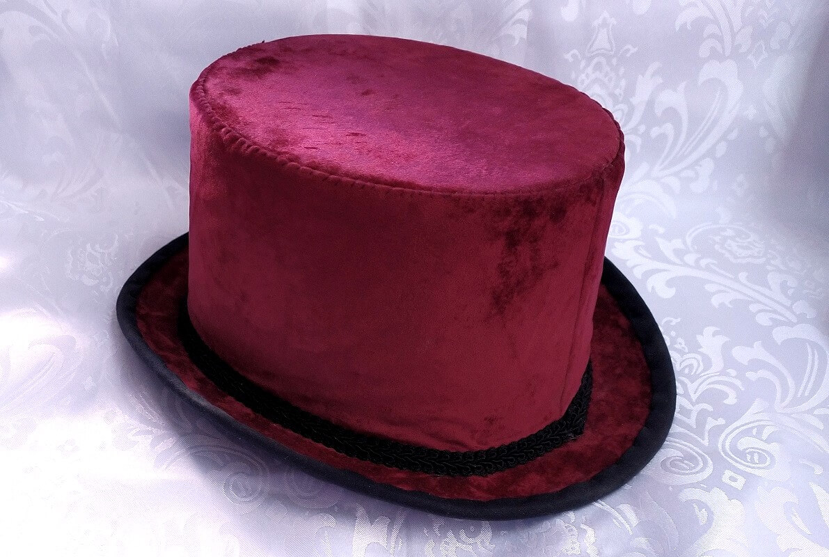 Top hat gothique rouge