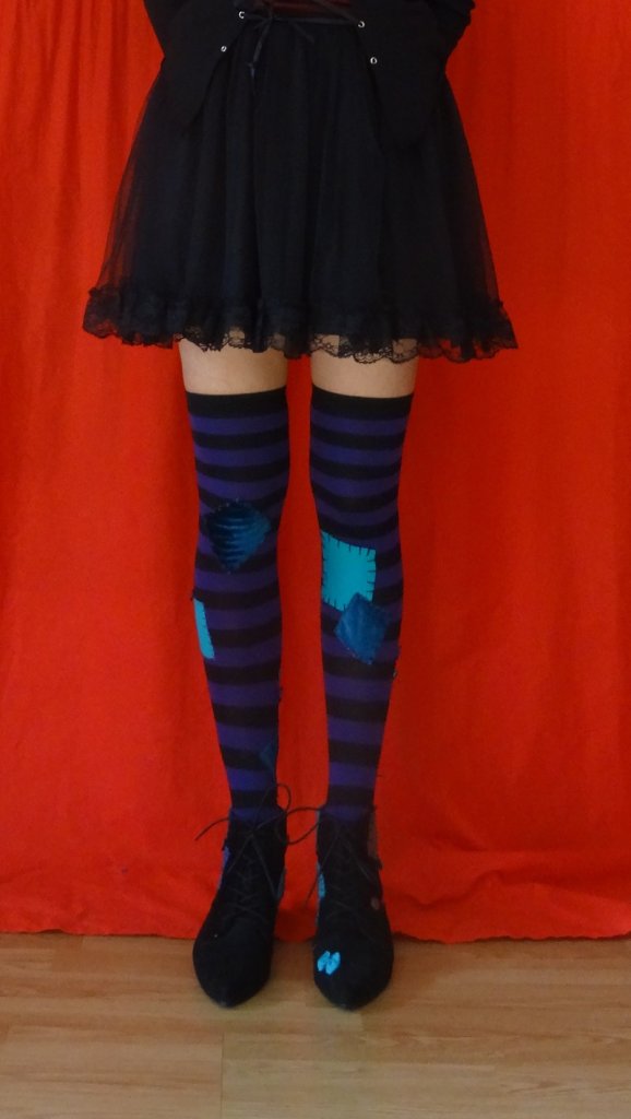 Bas et chaussures patchwork