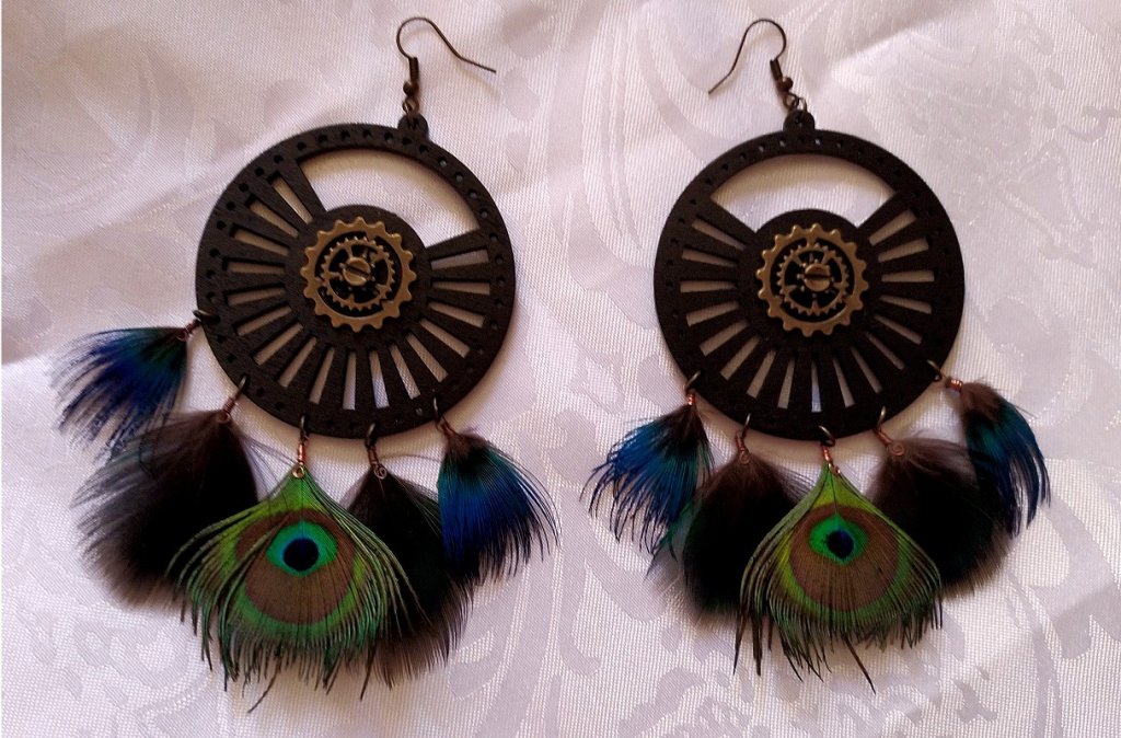 Boucles rondes bois noir après