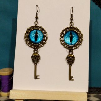 Boucles d'oreilles oeil du chat