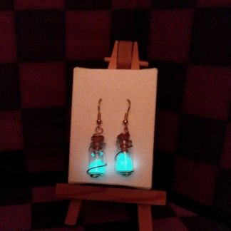 Boucles d'oreilles fiole lumineuse