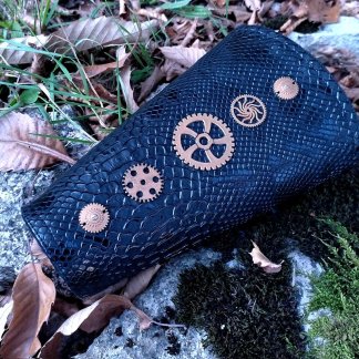 Bracelet simili cuir steampunk