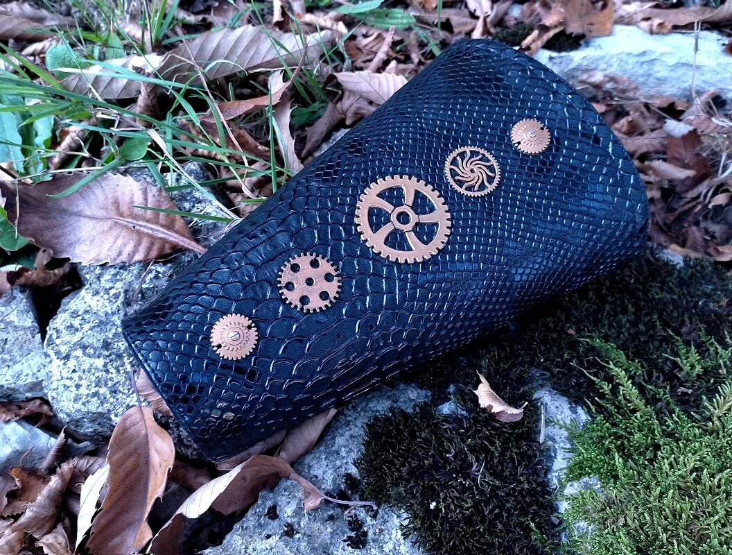 Bracelet simili cuir steampunk