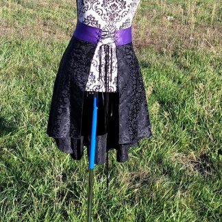 Sur-jupe traine fleurs