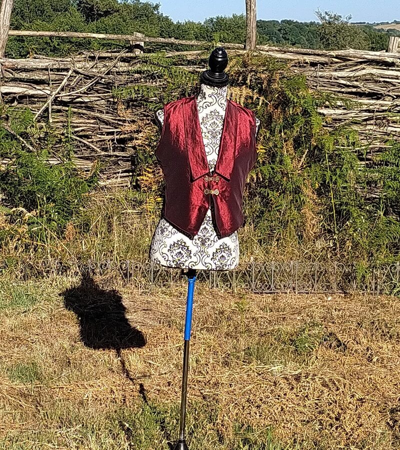 Veston taffetas bordeaux